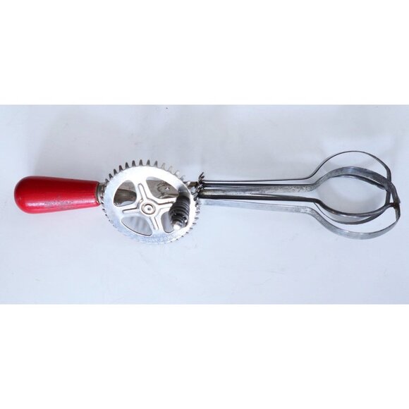 Vintage Kitchen Utensils Wooden Rolling Pin Hand Mixer Masher - Picture 3 of 6